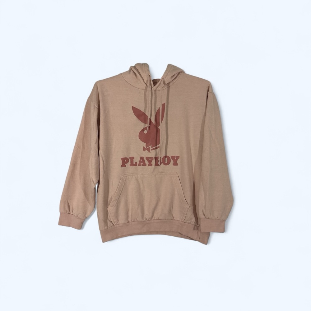 PLAYBOY Pink Hoodie with Logo MEDIUM